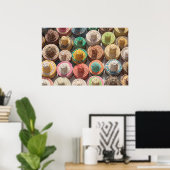 Colorful Woven Petten Poster (Thuiskantoor)