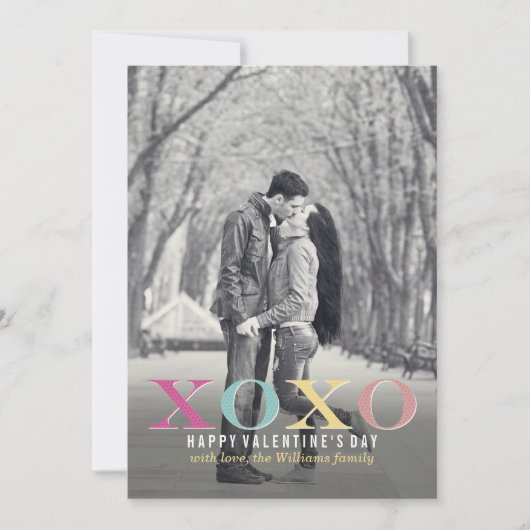 Colorful XOXO | Valentijnsdag Kaarten (Voorkant)