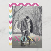 Colorful XOXO | Valentijnsdag Kaarten (Voorkant / Achterkant)