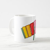 Colorful Xylophone Instrument Coffee Mok (Voorkant links)