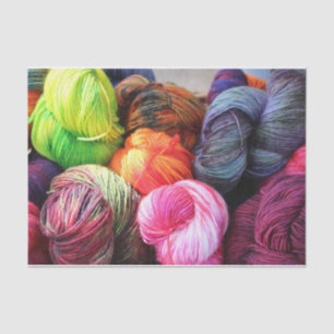 Colorful Yarn Skeins for Knitting, Crochet Tissuepapier