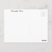 Colorful Yellow Butterfly Briefkaart (Achterkant)