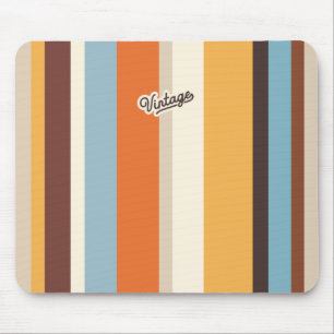 Colorful Yellow Stripes met  etiket Muismat