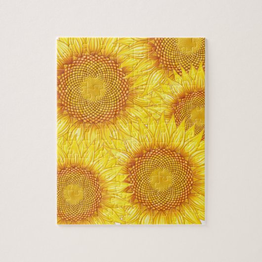 Colorful Yellow Sunflower Patroon Legpuzzel (Verticaal)