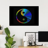 Colorful Yin en Yang Poster (Thuiskantoor)