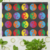 Colorful Yin Yangs Theedoek (Gevouwen)