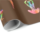 Colorful yoga cadeaupapier (Rol Hoek)