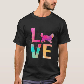 Colorful Yorkshire Terrier Dog Mam Gifts Yorkshire T-shirt