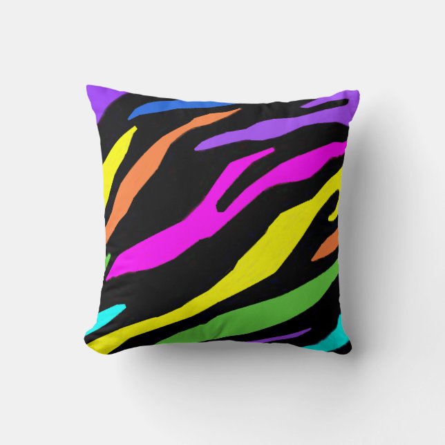 Colorful Zebra Pattern Pillow Kussen (Voorkant)