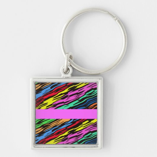 COLORFUL ZEBRA PATTERN SLEUTELHANGER (Voorkant)