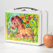 Colorful zebra print uit 1960 (In situ)