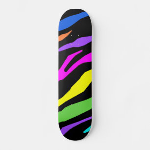 Colorful Zebra Skateboard