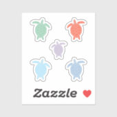 Colorful Zee Turtle Sticker Set (Vel)