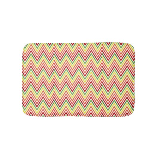 Colorful Zigzag Chevron Pattern Badmat (Voorkant)