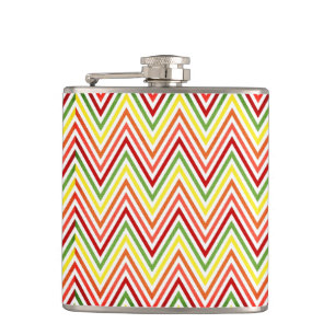 Colorful Zigzag Chevron Pattern Heupfles
