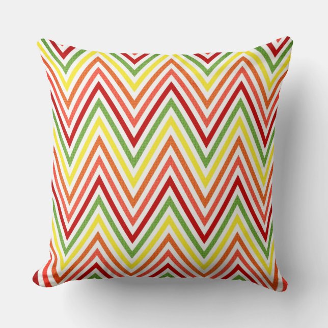 Colorful Zigzag Chevron Pattern Kussen (Voorkant)