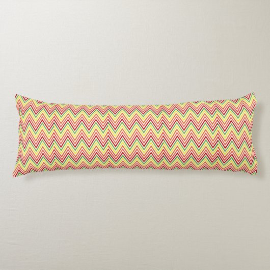 Colorful Zigzag Chevron Pattern Lichaamskussen (Voorkant)