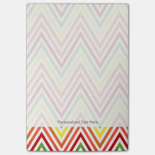Colorful Zigzag Chevron Pattern Post-it® Notes
