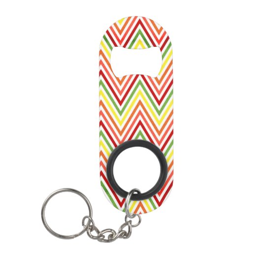 Colorful Zigzag Chevron Pattern Sleutelhanger Flessenopener (Voorkant)