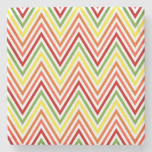 Colorful Zigzag Chevron Pattern Stenen Onderzetter