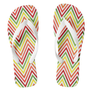 Colorful Zigzag Chevron Pattern Teenslippers