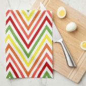 Colorful Zigzag Chevron Pattern Theedoek (Quarter Fold)