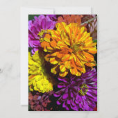 Colorful Zinnia Flowers Post Wedding Brunch Kaart (Achterkant)