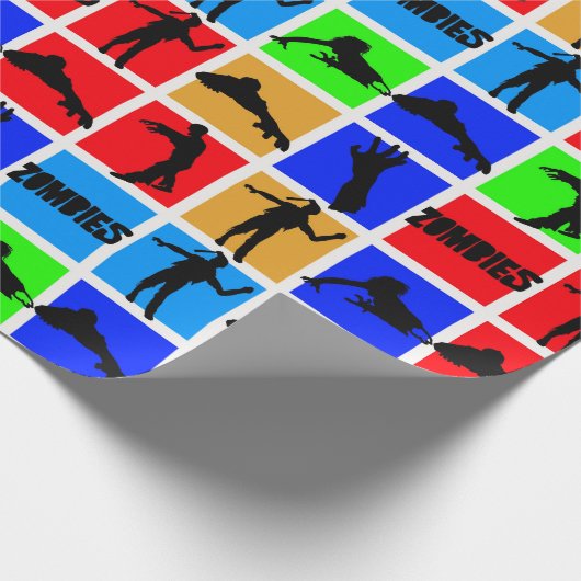 Colorful Zombies Pattern Cadeaupapier (Hoek)