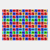 Colorful Zombies Pattern Inpakpapier Vel (Voorkant 2)