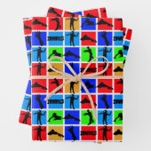 Colorful Zombies Pattern Inpakpapier Vel (In situ)