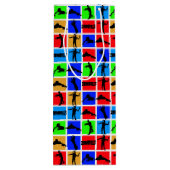 Colorful Zombies Pattern Wijn Cadeautas (Achterkant)