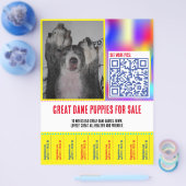 Colorfull déchirer le prospectus de vente de chiot (Simple)