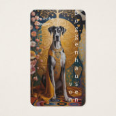 Colorfull Great Dane Art Business Cards (Devant)