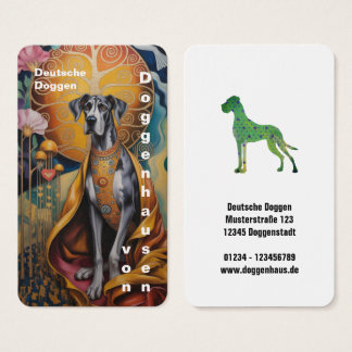 Colorfull Great Dane Art Business Cards