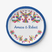 COLORFULL OTOMI MEXICAN PAPIEREN BORDJE (Voorkant)