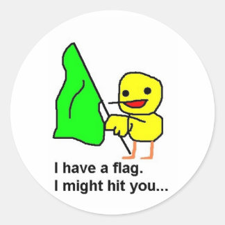 Colorguard Duck Ronde Sticker