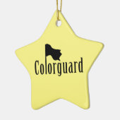 Colorguard Flag Text Ceramic Ornament (Links)