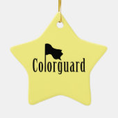 Colorguard Flag Text Ceramic Ornament (Achterkant)