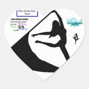 Colorguardsticker Hart Sticker