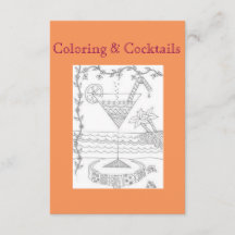 Coloriage & Cocktails Invitations Filles Fête de n