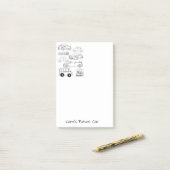 Coloriage de voitures trains avec des Post-it Note (Sur un bureau)