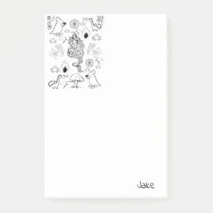 Coloriage Dragons Post-it Notes