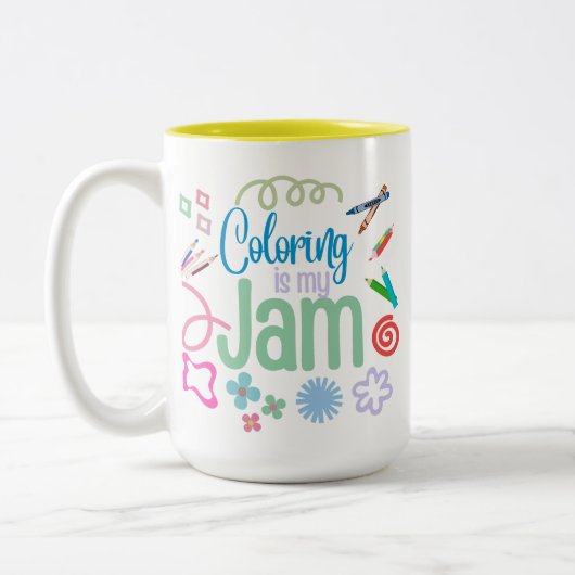 Coloriage est ma confiture tasse de café (Gauche)