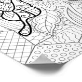 Coloriage papillon Abstrait Poster (Coin)