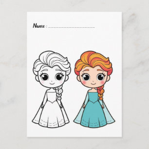 Colorie La Reine des Neiges Cartes d'activité po