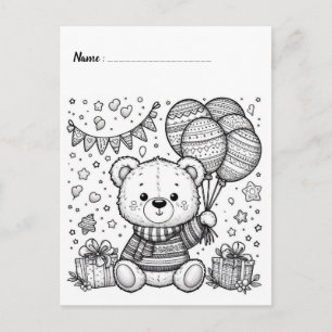 Colorie-moi Panda Cartes d'activité pour enfants