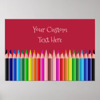 Colorier des crayons poster personnalisé