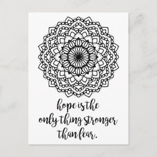 Coloriez ! Carte postale d'inspiration de mandala