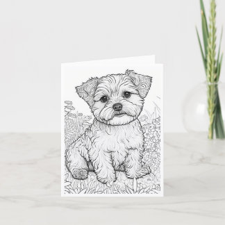 Coloriez-vous Chiot #2, Cartes de Remerciement