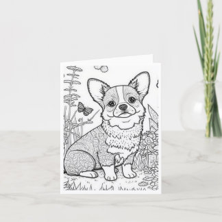 Coloriez-vous Chiot #3, Cartes de Remerciement